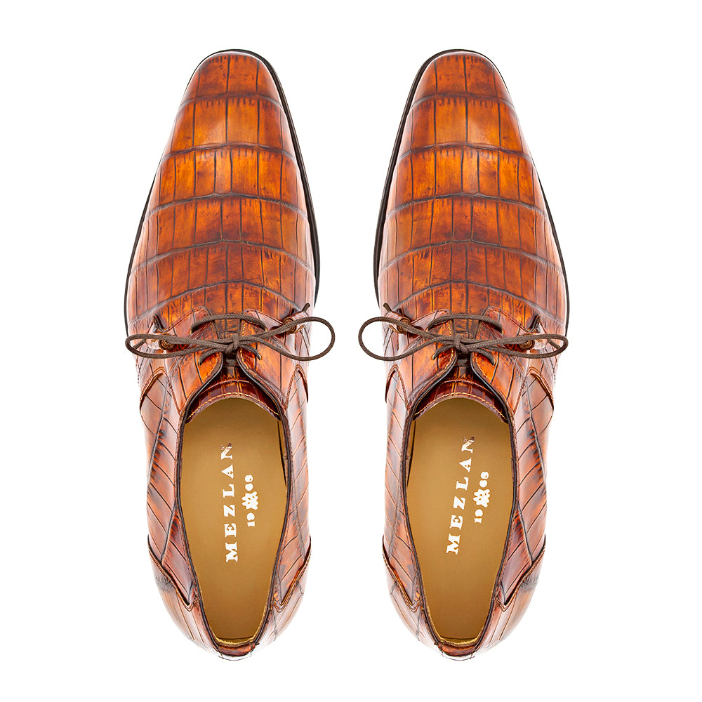 Hi-Shine Alligator Lace Up