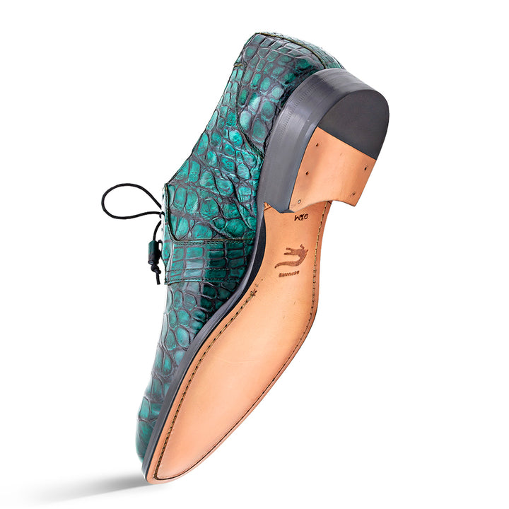 Hi-Shine Alligator Lace Up