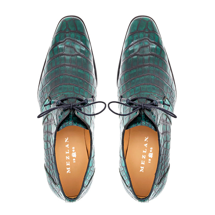 Hi-Shine Alligator Lace Up