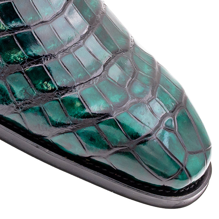 Hi-Shine Alligator Lace Up
