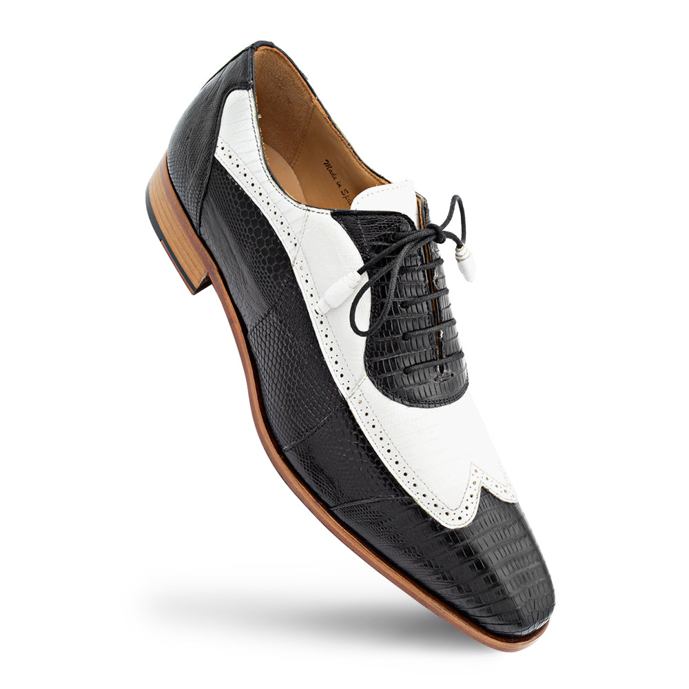 Two-Tone Lizard Lace Up