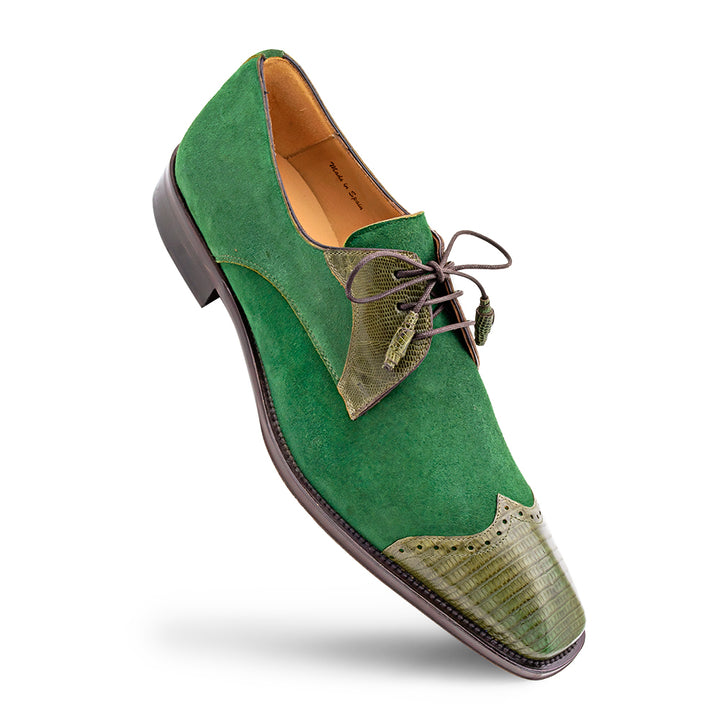 Lizard/Suede Lace Up