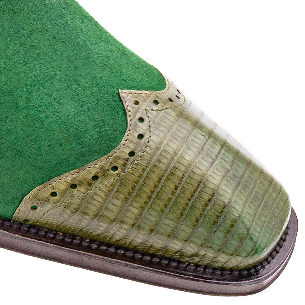 Lizard/Suede Lace Up