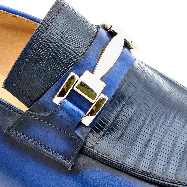 Lizard/Calf Ornament Slip On