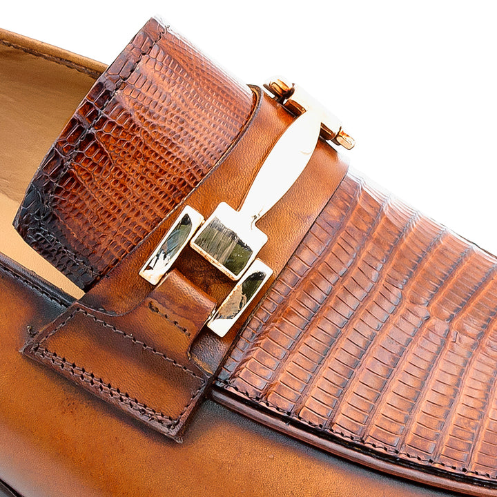 Lizard/Calf Ornament Slip On