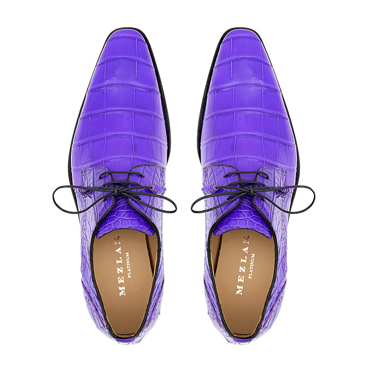 Alligator Plain Toe Derby
