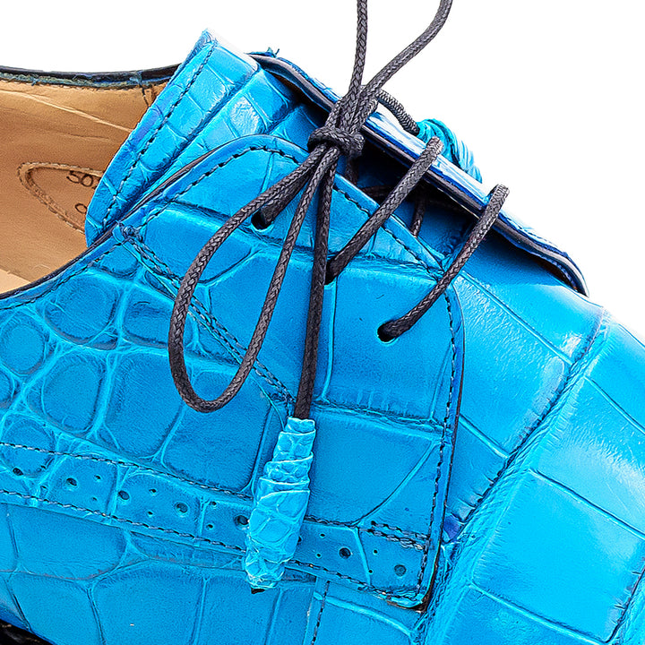 Alligator Plain Toe Derby