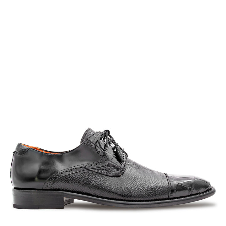 Alligator/Calf Cap Toe Derby