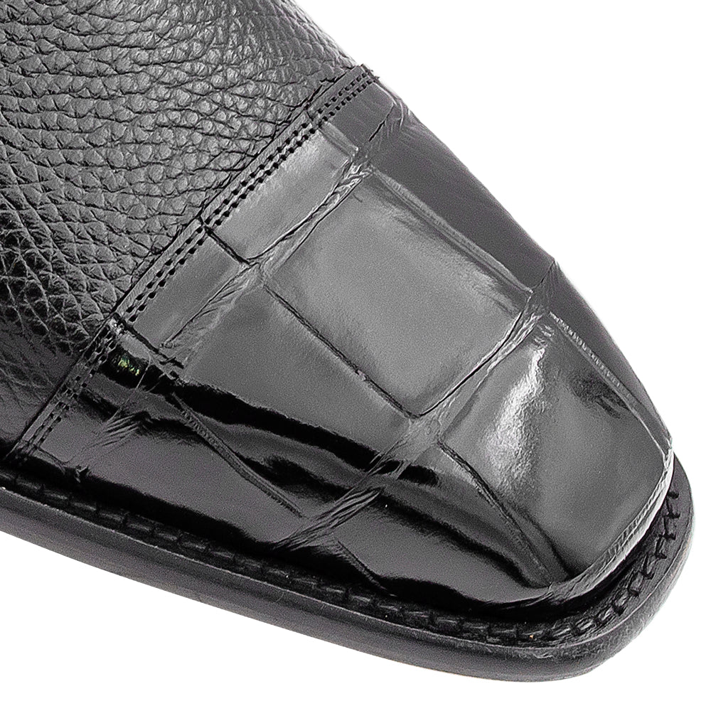 Alligator/Calf Cap Toe Derby