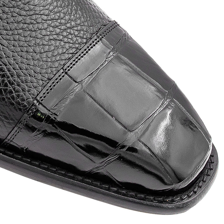 Alligator/Calf Cap Toe Derby