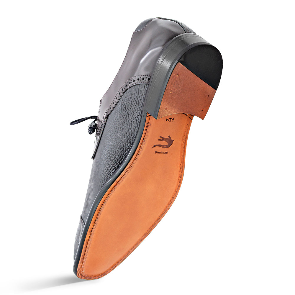 Alligator/Calf Cap Toe Derby