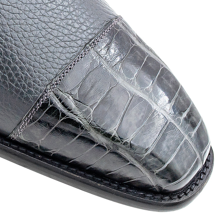 Alligator/Calf Cap Toe Derby