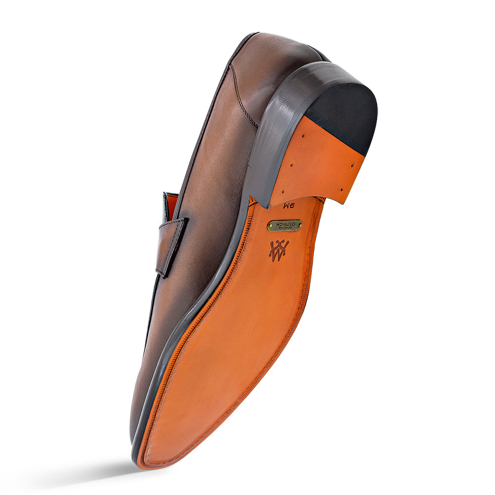 Calf/Ostrich Penny Loafer