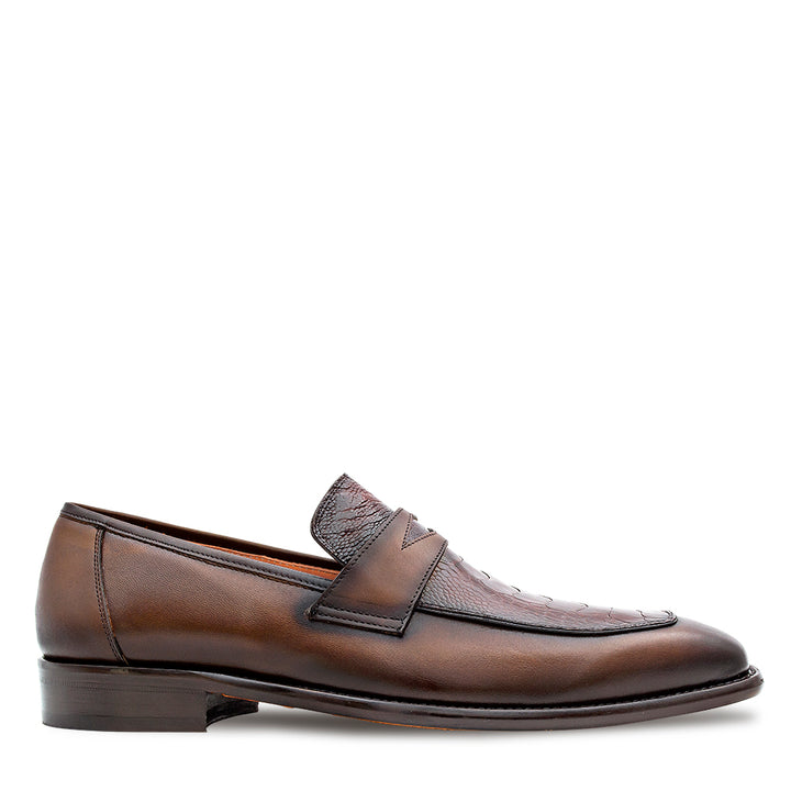 Calf/Ostrich Penny Loafer