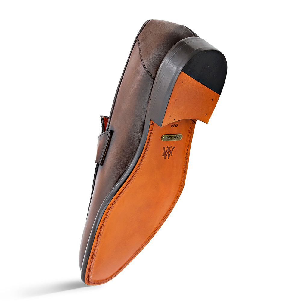 Calf/Ostrich Penny Loafer