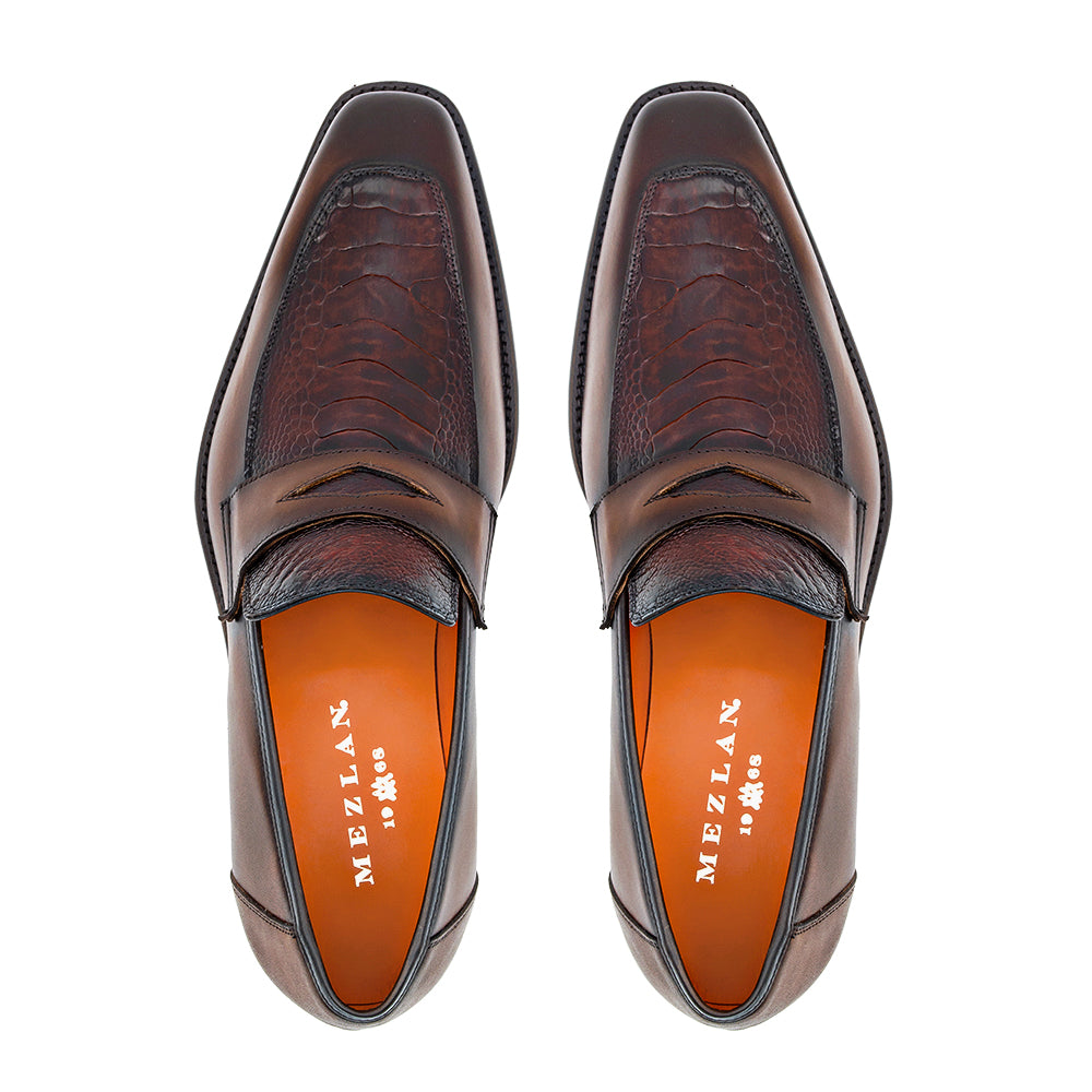 Calf/Ostrich Penny Loafer