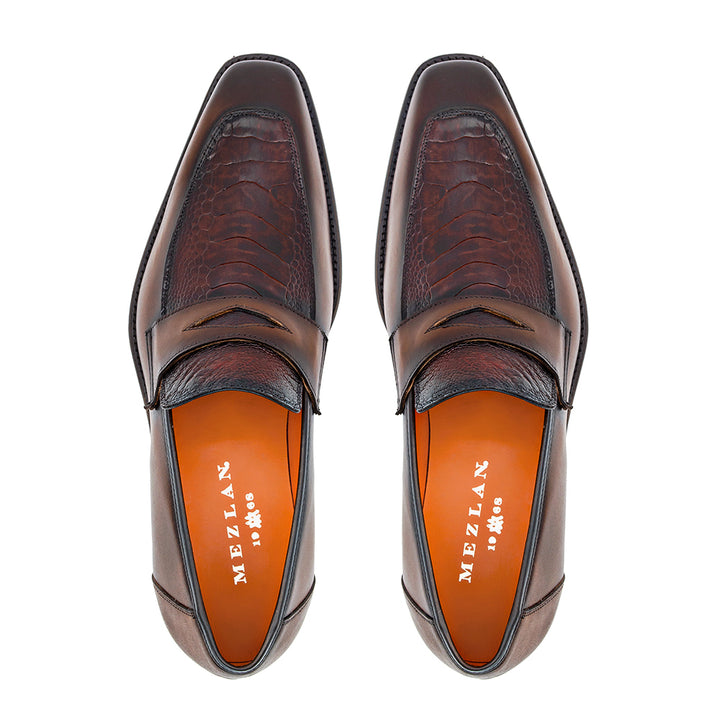 Calf/Ostrich Penny Loafer