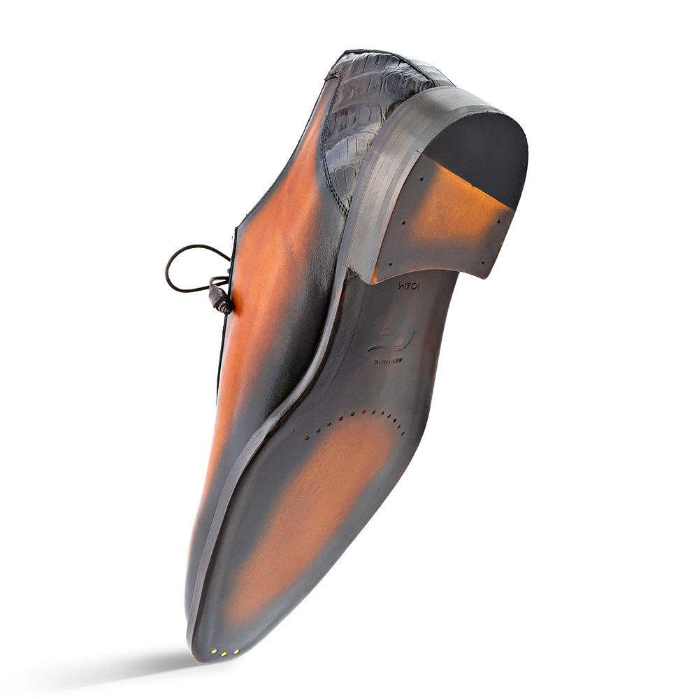 Patina Calf/Crocodile Oxford