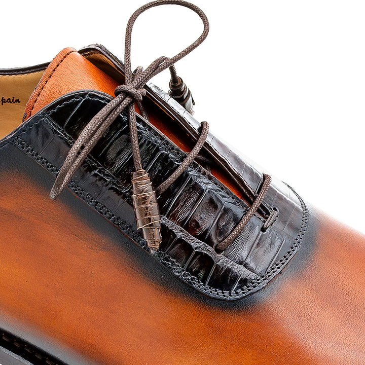 Patina Calf/Crocodile Oxford