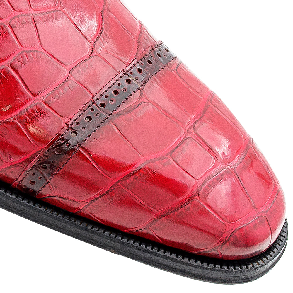 Alligator Cap Toe Lace Up