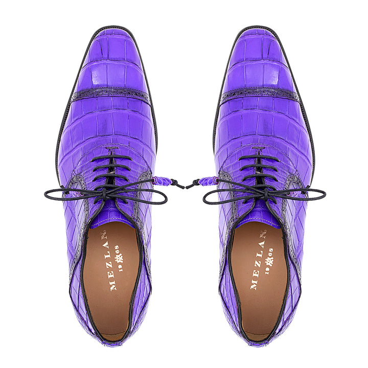 Alligator Cap Toe Lace Up