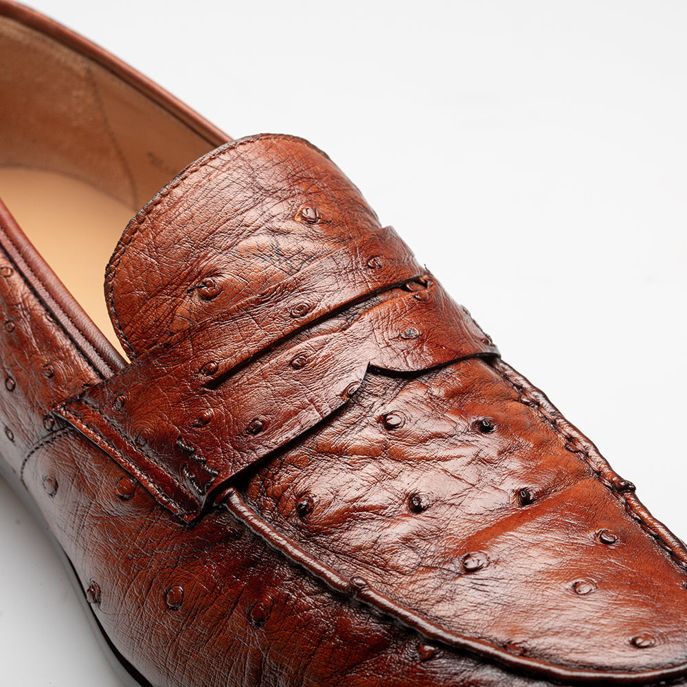 Nogales Ostrich Penny Loafer