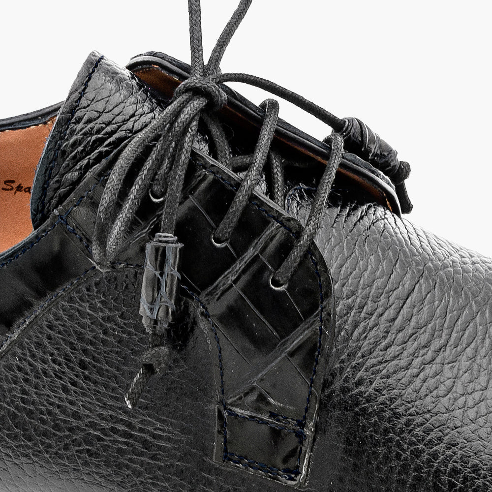 Calf/Croc Cap Toe Derby