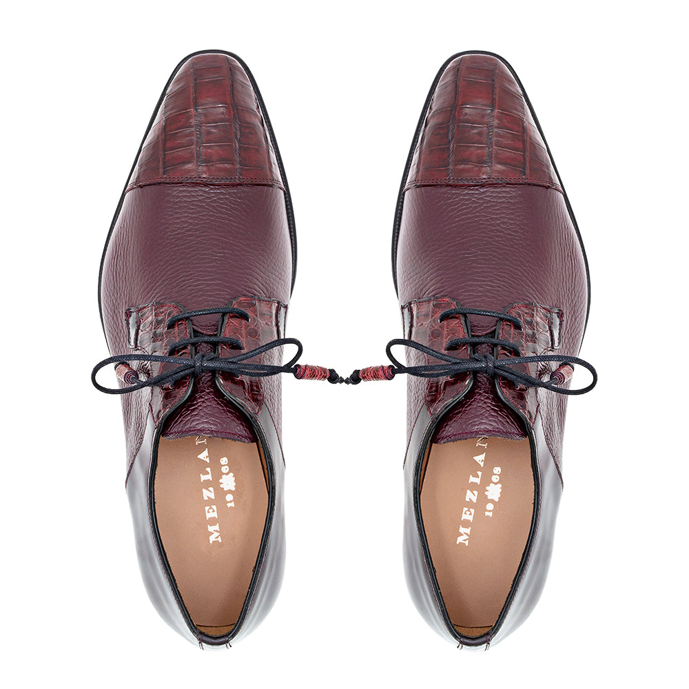 Calf/Croc Cap Toe Derby