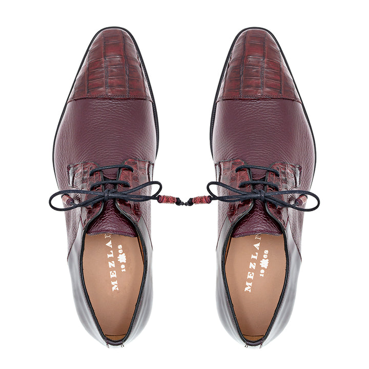 Calf/Croc Cap Toe Derby