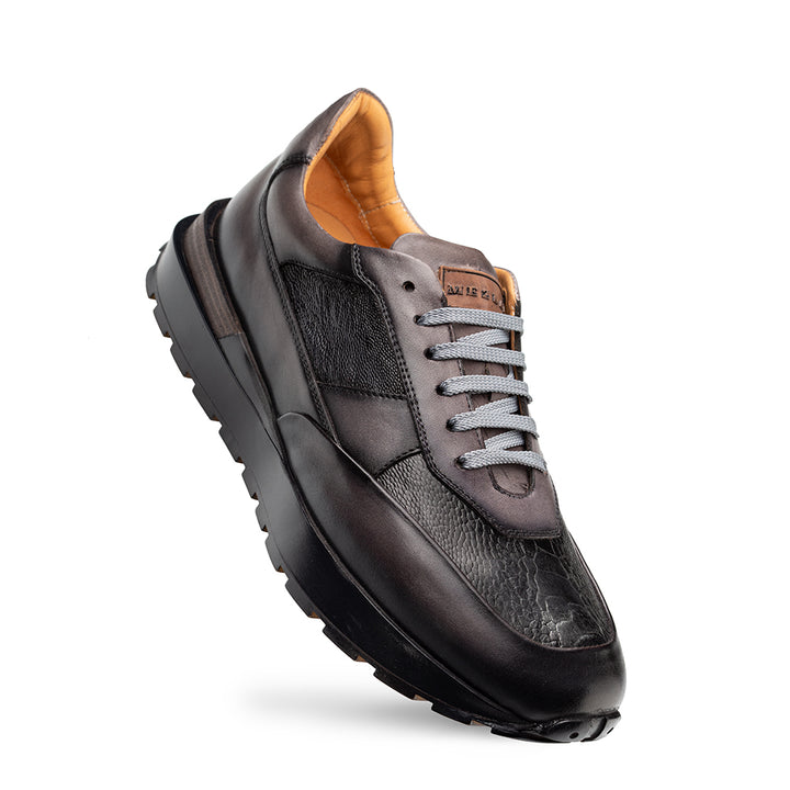 Arkley Calf/Ostrich Paw Sneaker