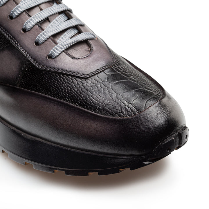 Arkley Calf/Ostrich Paw Sneaker