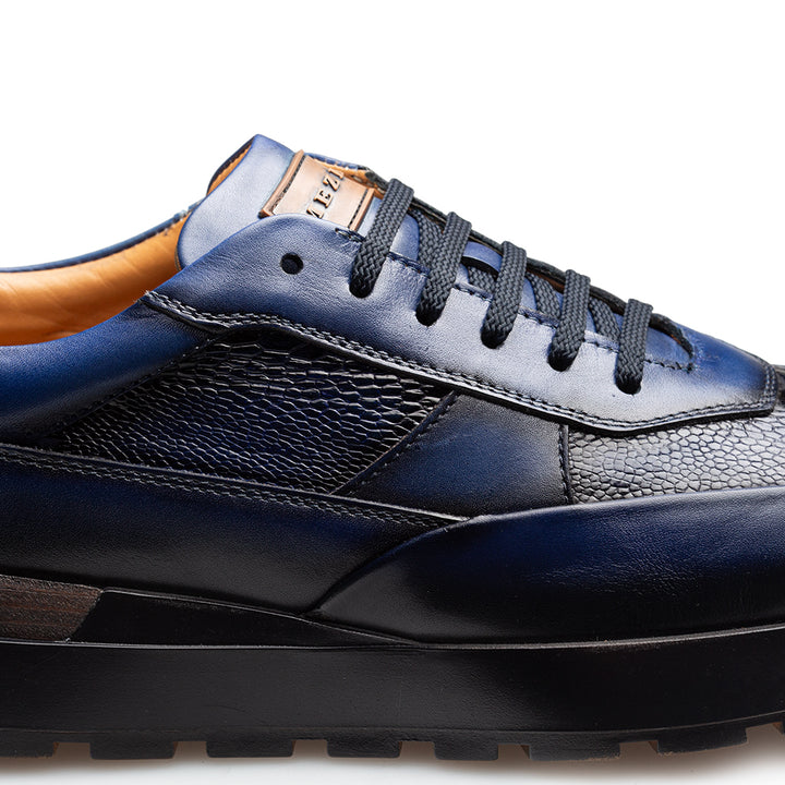 Arkley Calf/Ostrich Paw Sneaker