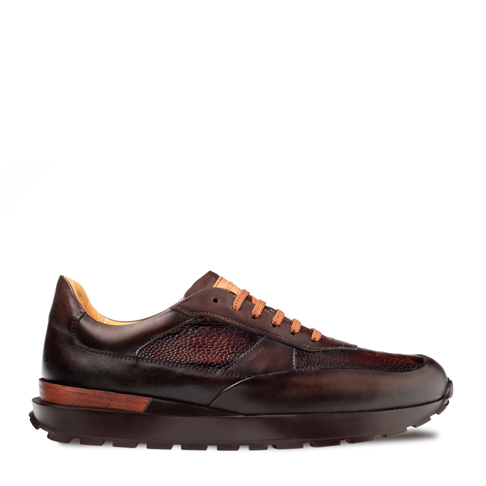 Arkley Calf/Ostrich Paw Sneaker