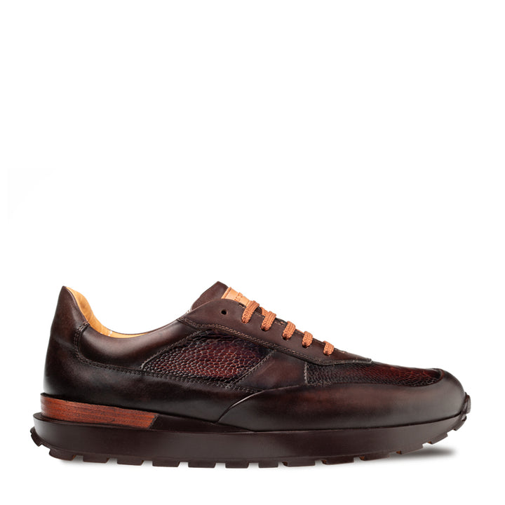 Arkley Calf/Ostrich Paw Sneaker