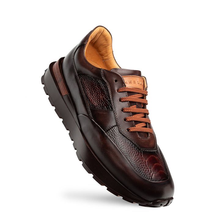 Arkley Calf/Ostrich Paw Sneaker