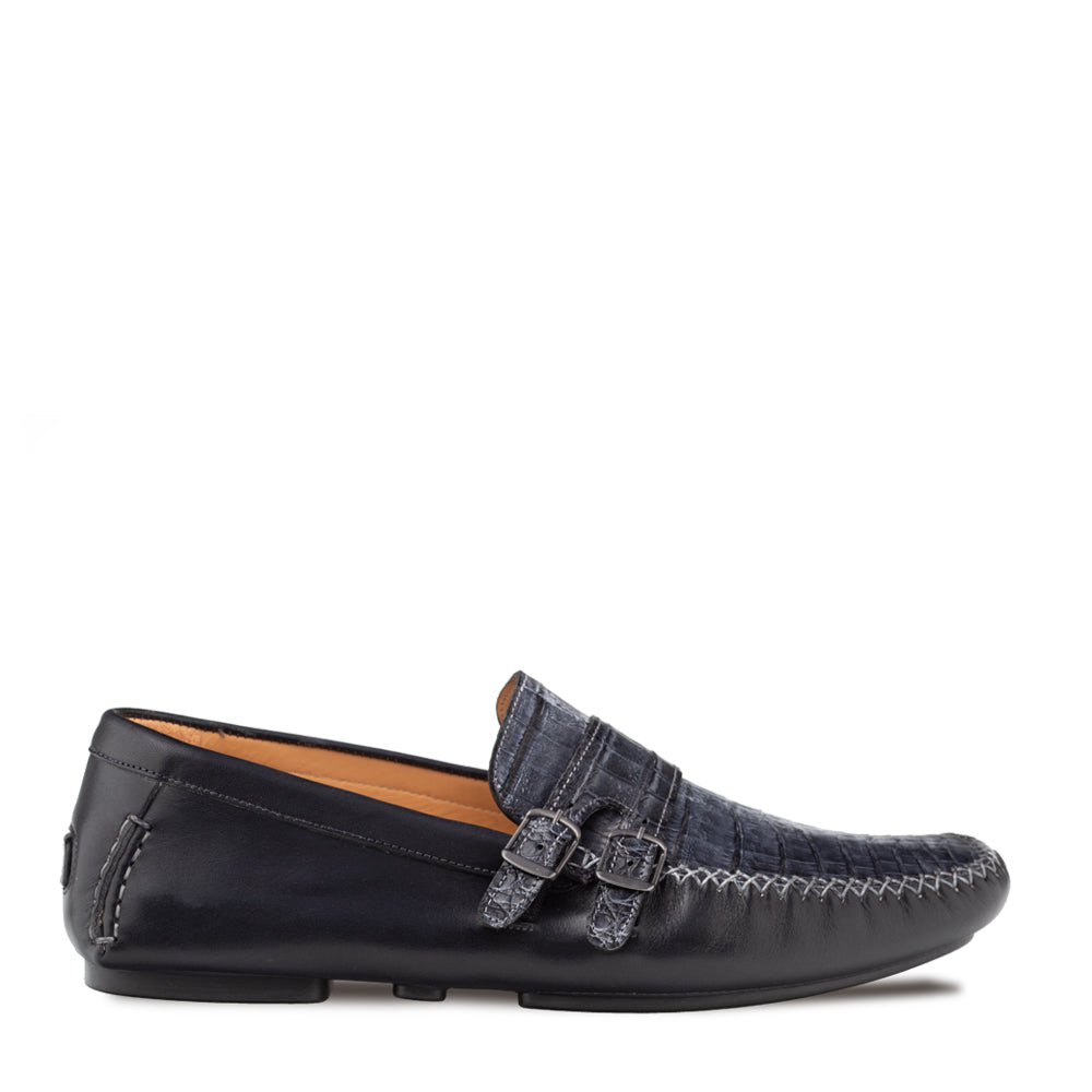 Crocodile/Calf Double Buckle Moc