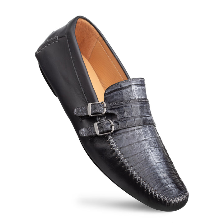 Crocodile/Calf Double Buckle Moc