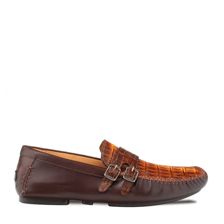 Crocodile/Calf Double Buckle Moc