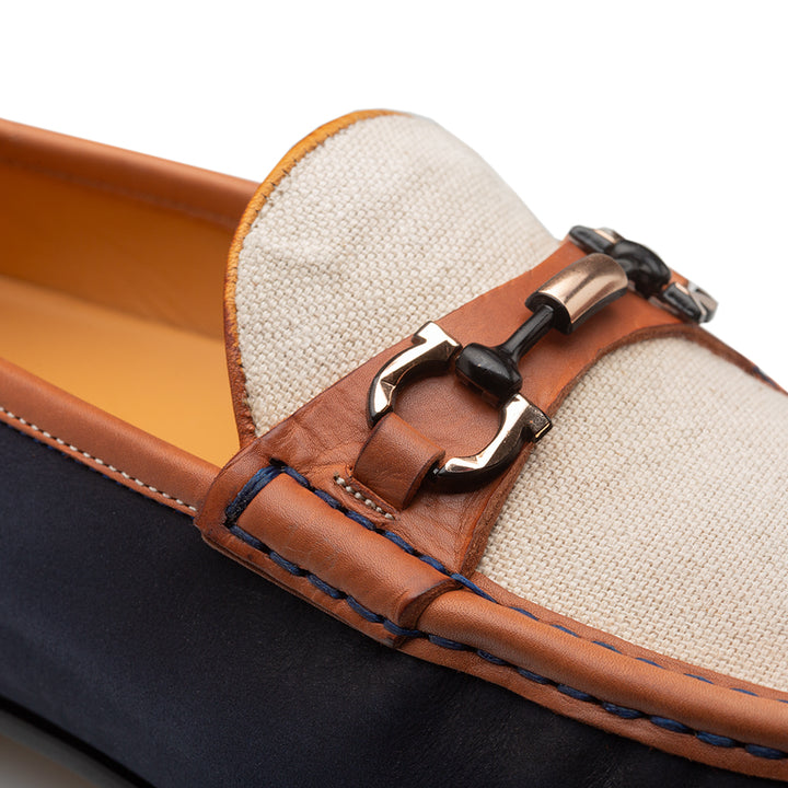 Keanll Nubuck/Linen Moccasin