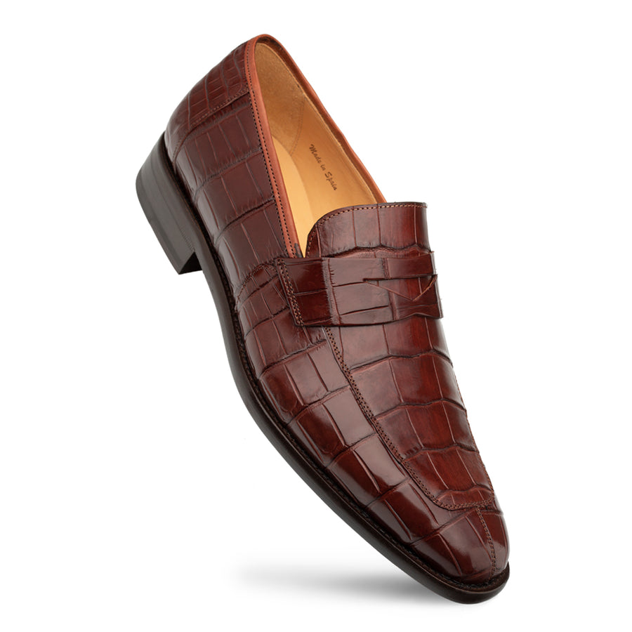 Mezlan Piccolo Alligator Penny Loafer Blue (4954-J)