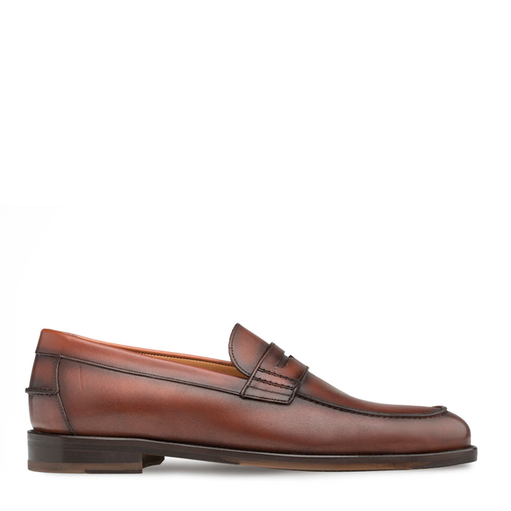 Mezlan Leather penny loafer e402 Shoes in Brandy