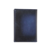 Load image into Gallery viewer, Blue Men&#39;s European Calfskin Leather Wallet - Bi-fold with Vintage Finish - Mezlan Wallets
