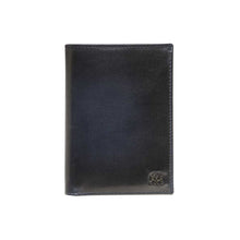 Load image into Gallery viewer, Graphite Black Grey Men&#39;s European Calfskin Leather Wallet - Bi-fold with Vintage Finish - Mezlan Wallets

