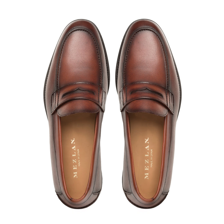 Mezlan Leather penny loafer e402 Shoes in Brandy