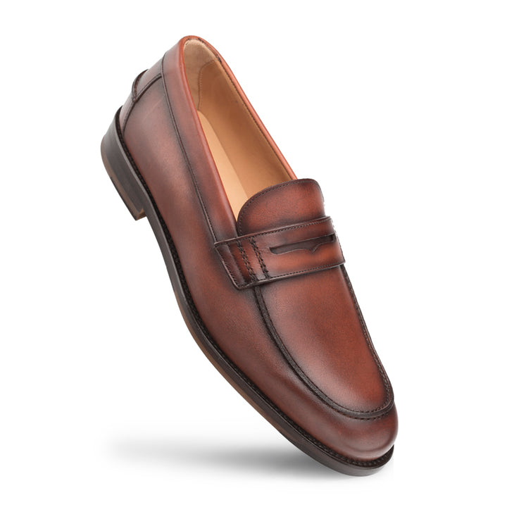 Mezlan Leather penny loafer e402 Shoes in Brandy