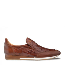 Load image into Gallery viewer, Mezlan Ostrich slip on sneaker ax812 Shoes in Cognac
