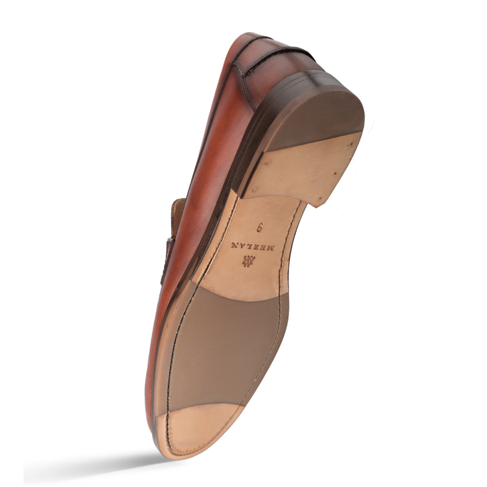 Mezlan Leather penny loafer e402 Shoes in Brandy