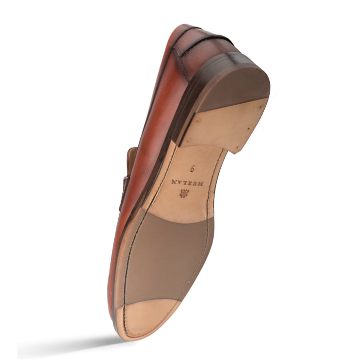 Mezlan Leather penny loafer e402 Shoes in Brandy