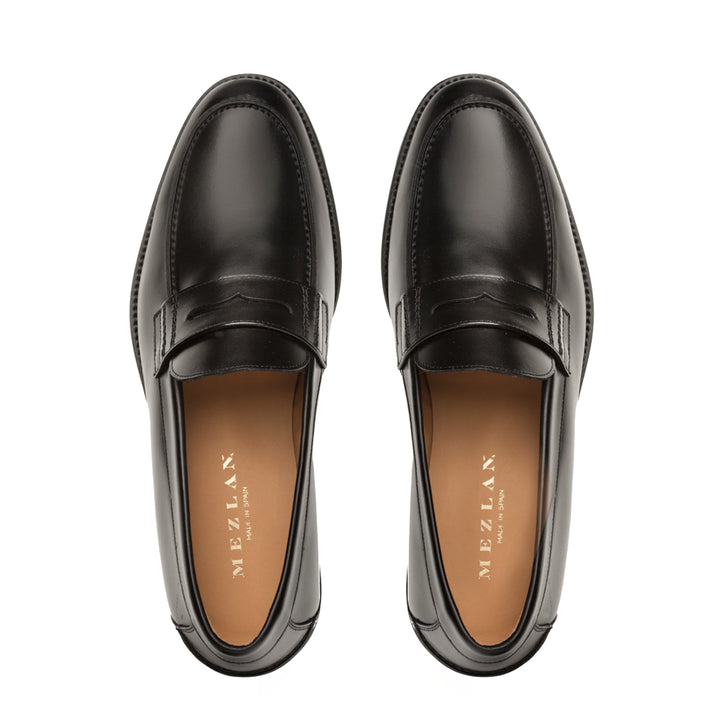 Mezlan Leather penny loafer e402 Shoes in Black