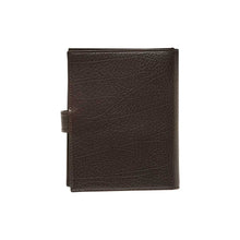 Load image into Gallery viewer, Men&#39;s Calfskin Travel Wallet in Brown with Snap-Close Feature lg08 - Mezlan Wallets
